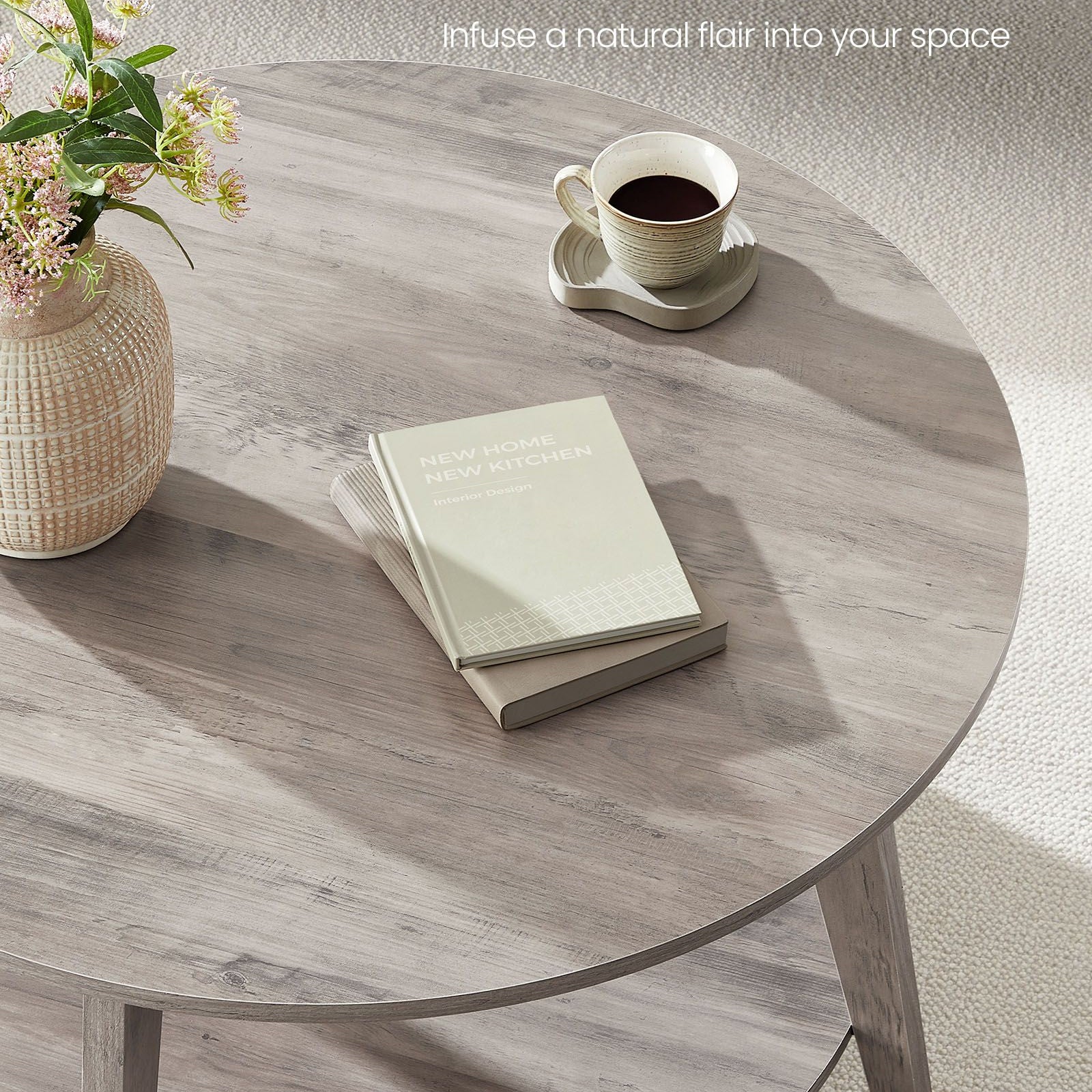 Modern 2-Tier Round Coffee Table – 31.5" Diameter