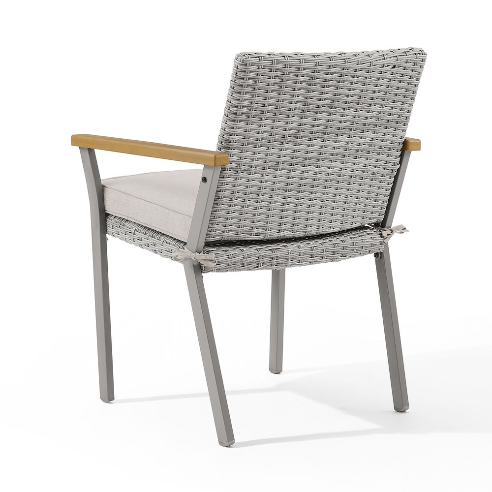 Sencillo Patio Dining Chair, PE Rattan, Cushion, Outdoor