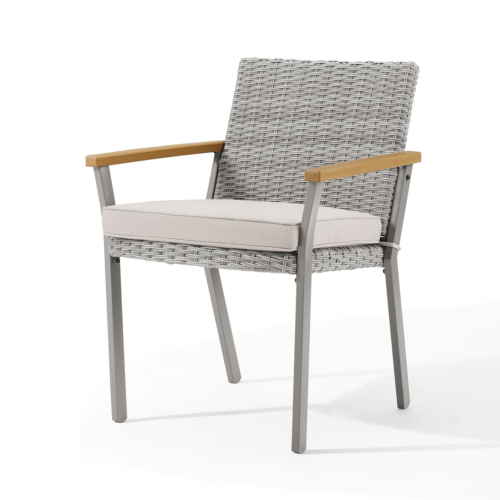 Sencillo Patio Dining Chair, PE Rattan, Cushion, Outdoor