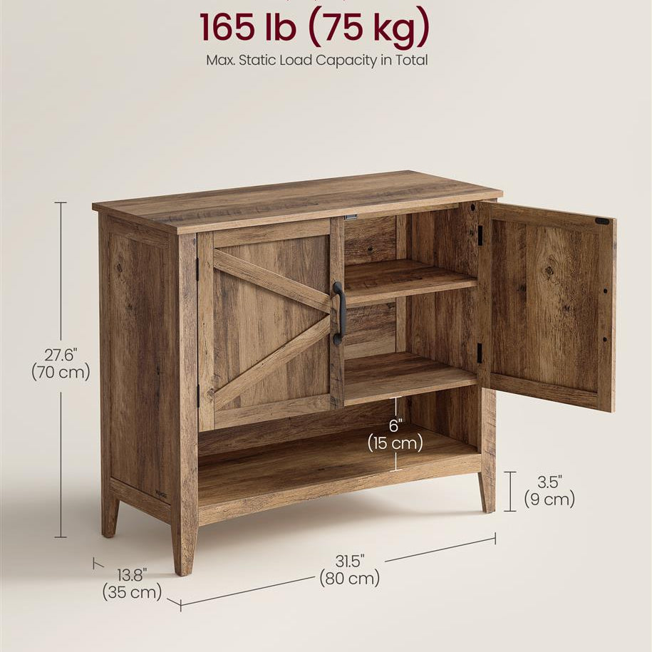Shoe Storage Cabinet, Freestanding MDF, Open/Closed Compartments, Adjustable Shelves