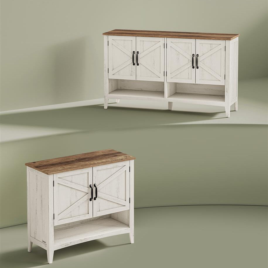 Shoe Storage Cabinet, Freestanding MDF, Open/Closed Compartments, Adjustable Shelves