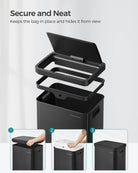 18-Gallon Motion Sensor Trash Can, Stainless Steel, Stay-Open, Soft-Close, Bag Retainer