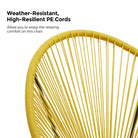 3-piece patio set with acapulco chairs and glass table - patio - garden furniture set