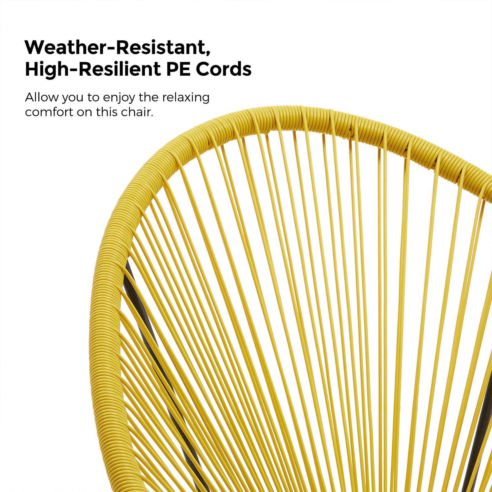 3-piece patio set with acapulco chairs and glass table - patio - garden furniture set