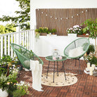 3-piece patio set with acapulco chairs and glass table - patio - garden furniture set