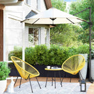 3-piece patio set with acapulco chairs and glass table - patio - garden furniture set