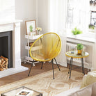 3-piece patio set with acapulco chairs and glass table - patio - garden furniture set