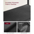 3-tier fabric shoe rack with wood top – wide entryway organizer – industrial style in rustic brown & black