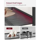 4-tier shoe rack with mesh shelves - industrial shoe organizer with top shelf - rustic brown & black