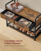 6-in-1 Entryway Hall Tree, Bench, Hooks, Shoe Rack, Drawers, Rail, Shelves