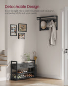 6-in-1 Entryway Hall Tree, Bench, Hooks, Shoe Rack, Drawers, Rail, Shelves
