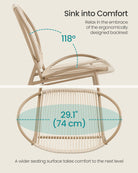 Acapulco Chair Set, Side Table, Outdoor Lounge, Indoor/Outdoor, Modern Shell