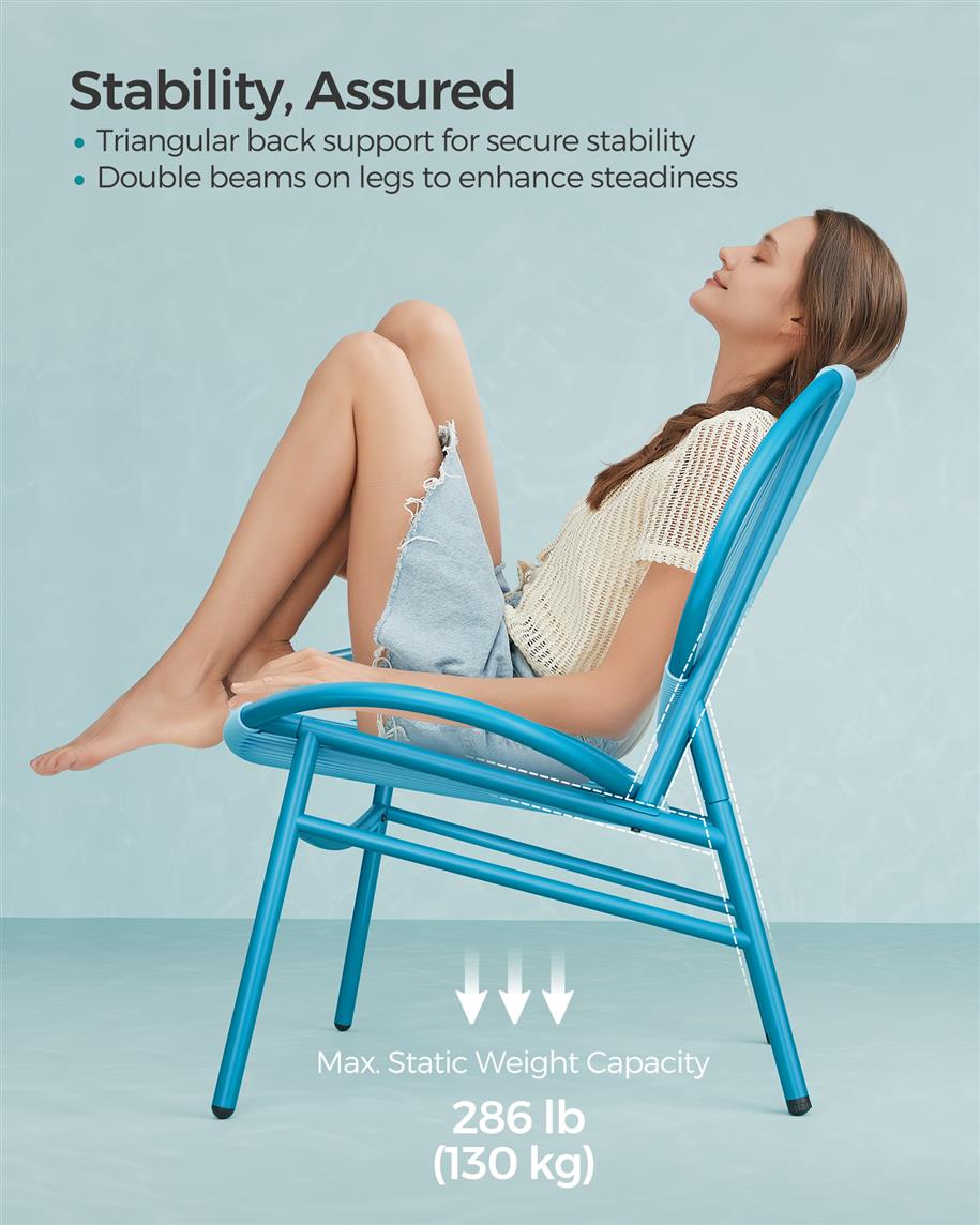 Acapulco Chair Set, Side Table, Outdoor Lounge, Indoor/Outdoor, Modern Shell