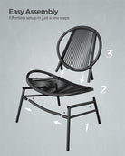 Acapulco Chair Set, Side Table, Outdoor Lounge, Indoor/Outdoor, Modern Shell