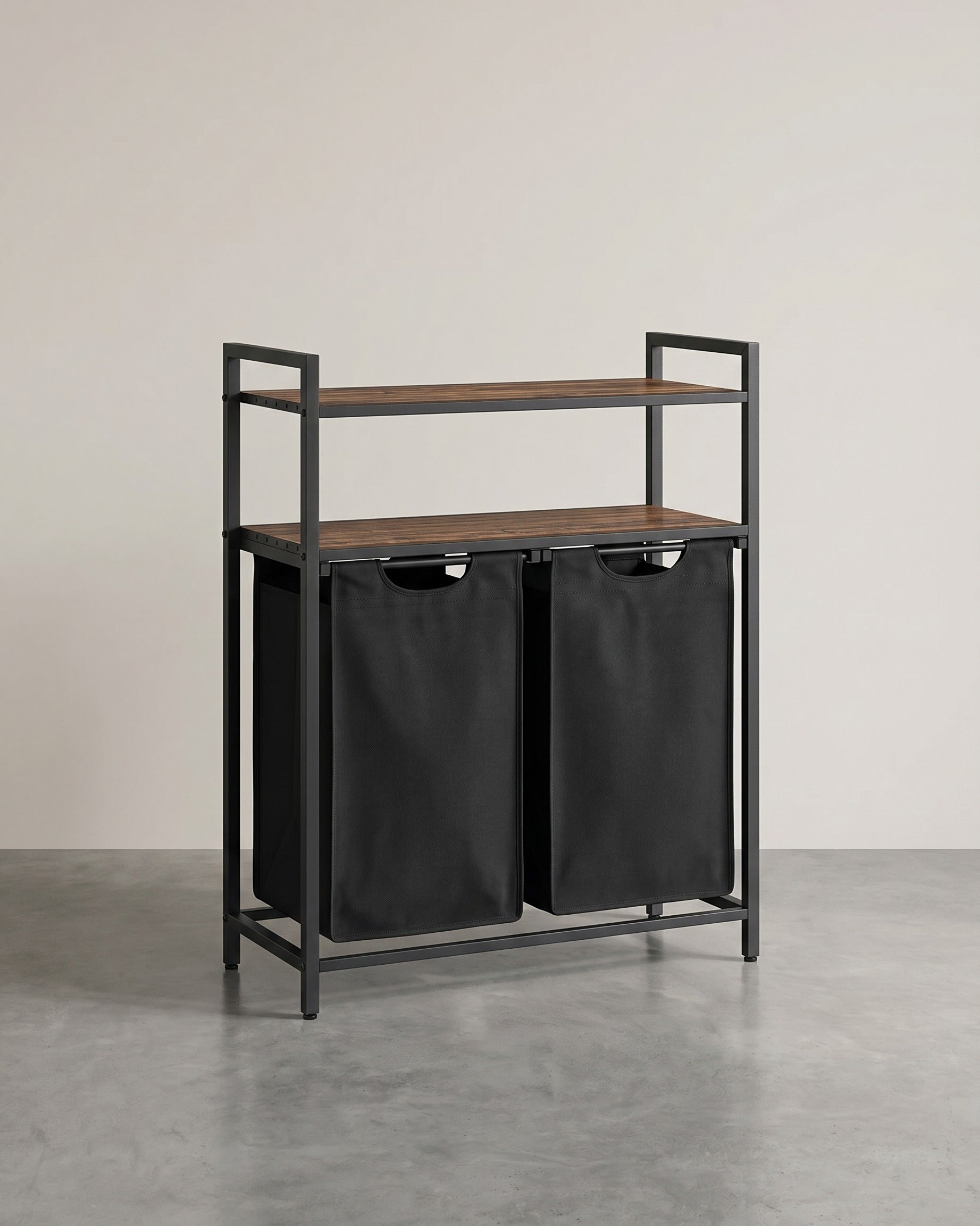 Wasmand en 2 Opbergplanken - Ideaal voor Wasgoed en Badaccessoires