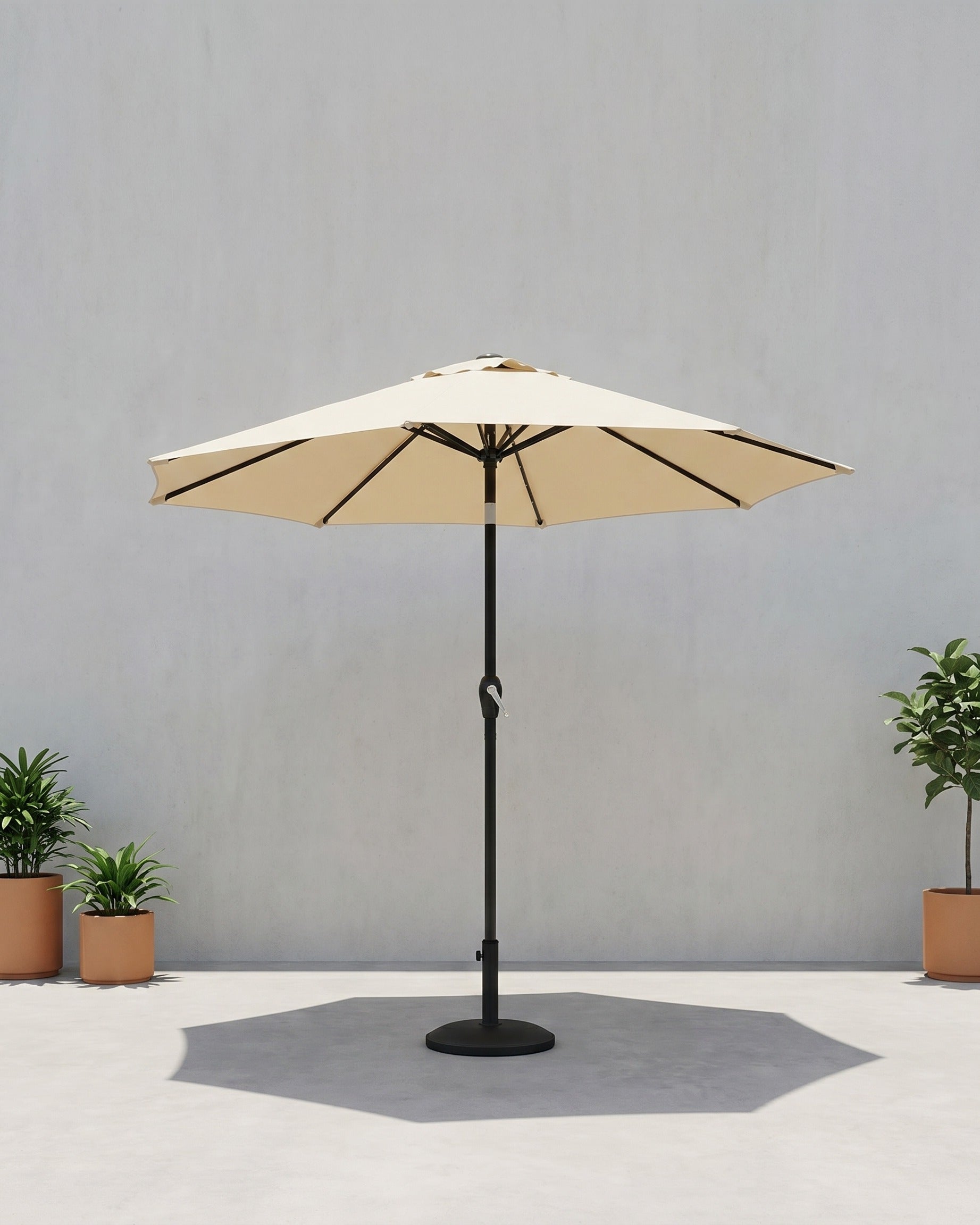 Solar LED Parasol Ø 2.7 of 3 Meter - Tuinparasol met Kantelfunctie