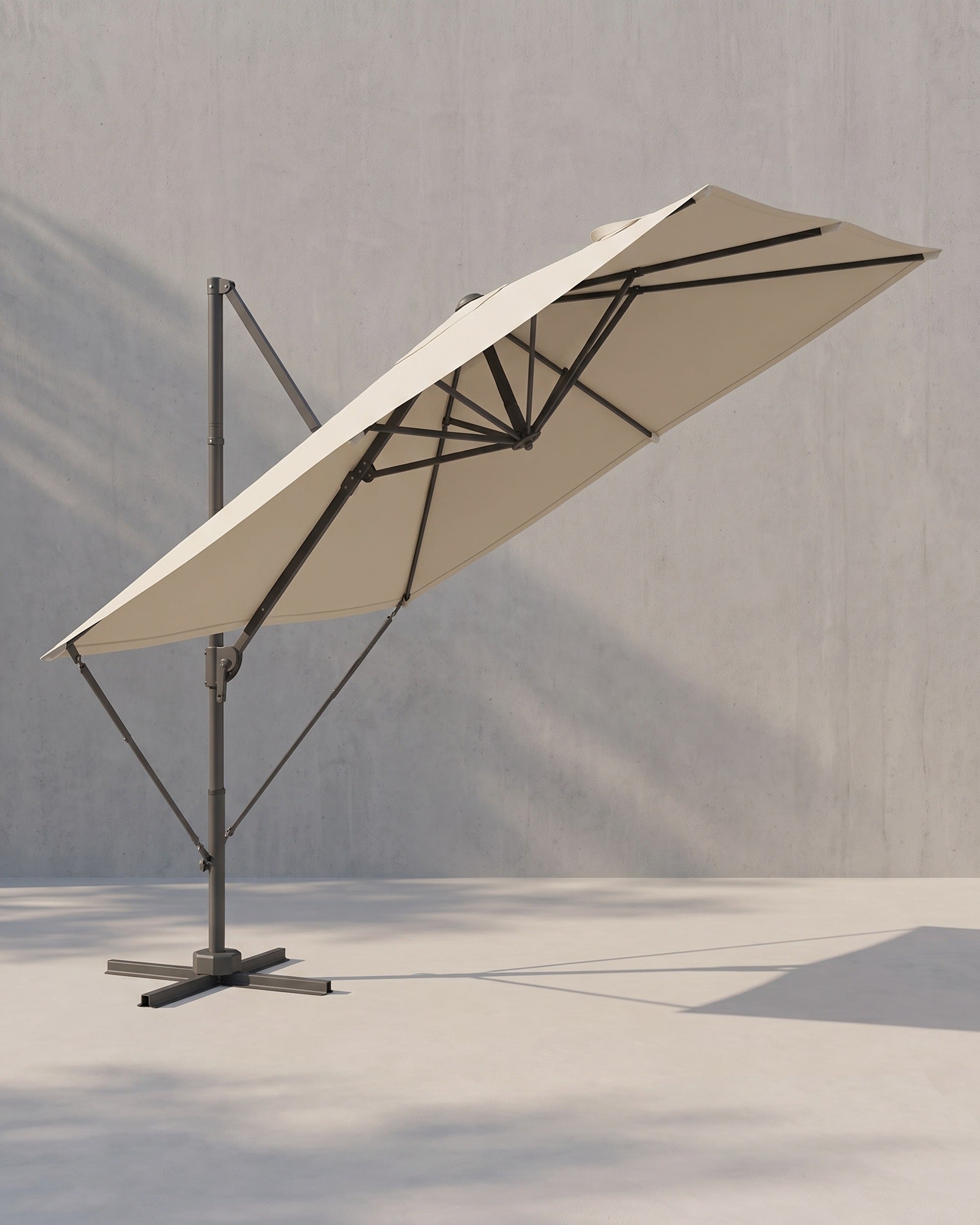 Zweefparasol 270 x 270 cm - Compleet Verstelbaar en 360° draaibaar