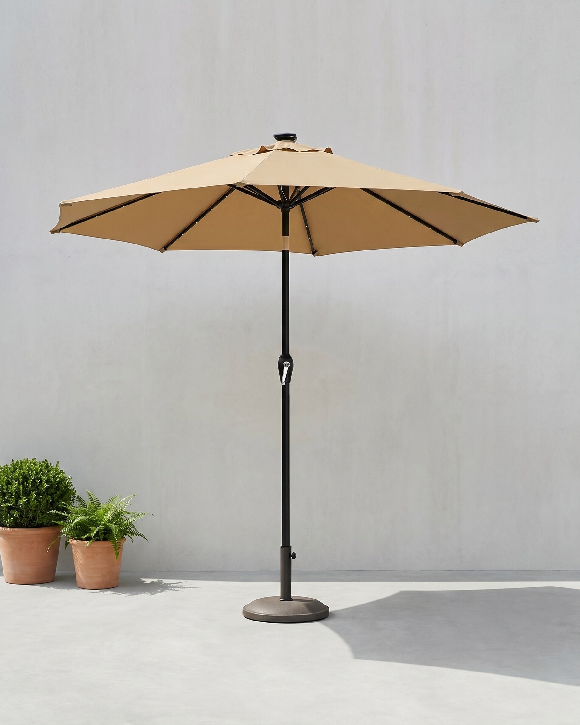 Solar LED Parasol Ø 2.7 of 3 Meter - Tuinparasol met Kantelfunctie