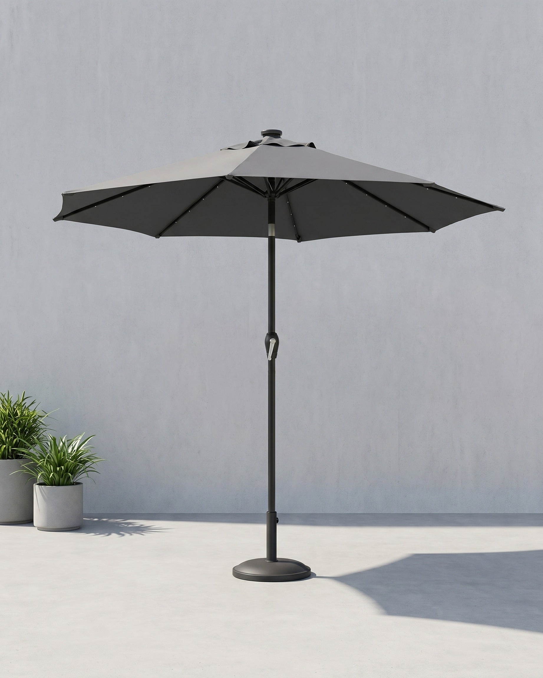 Solar LED Parasol Ø 2.7 of 3 Meter - Tuinparasol met Kantelfunctie