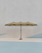 Dubbele Parasol 460 x 270 cm - Extra Groot met UV - Bescherming en Zwengel - De Vries Meubels