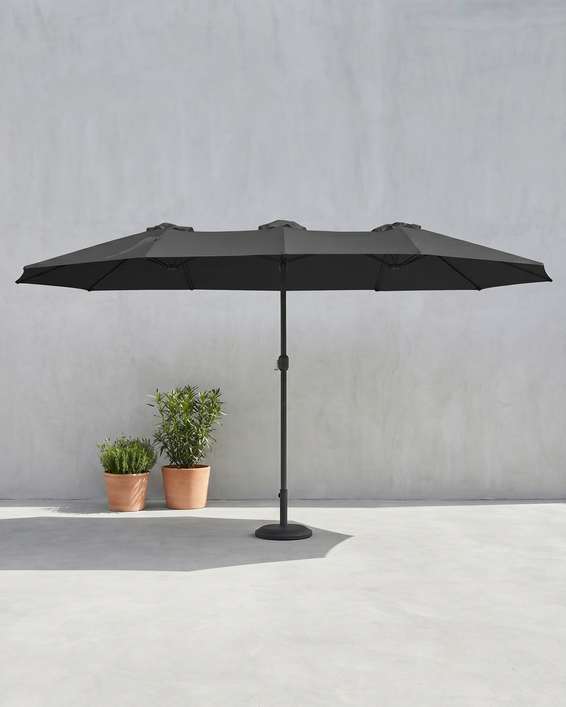 Dubbele Parasol 460 x 270 cm - Extra Groot met UV-Bescherming en Zwengel