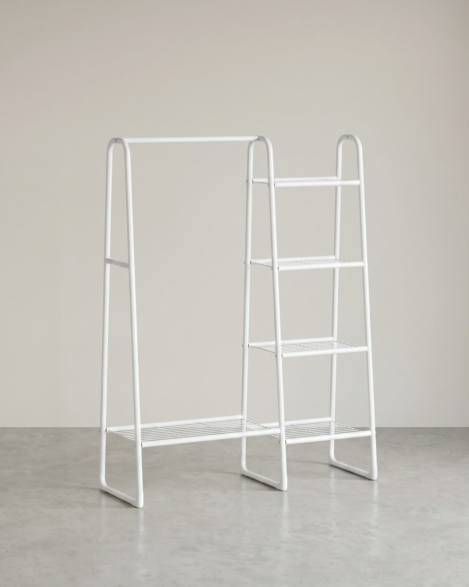 Kledingrek – 5 planken – Stalen frame – Maximale draagkracht 70 kg – 40 x 101,7 x 153,3 cm