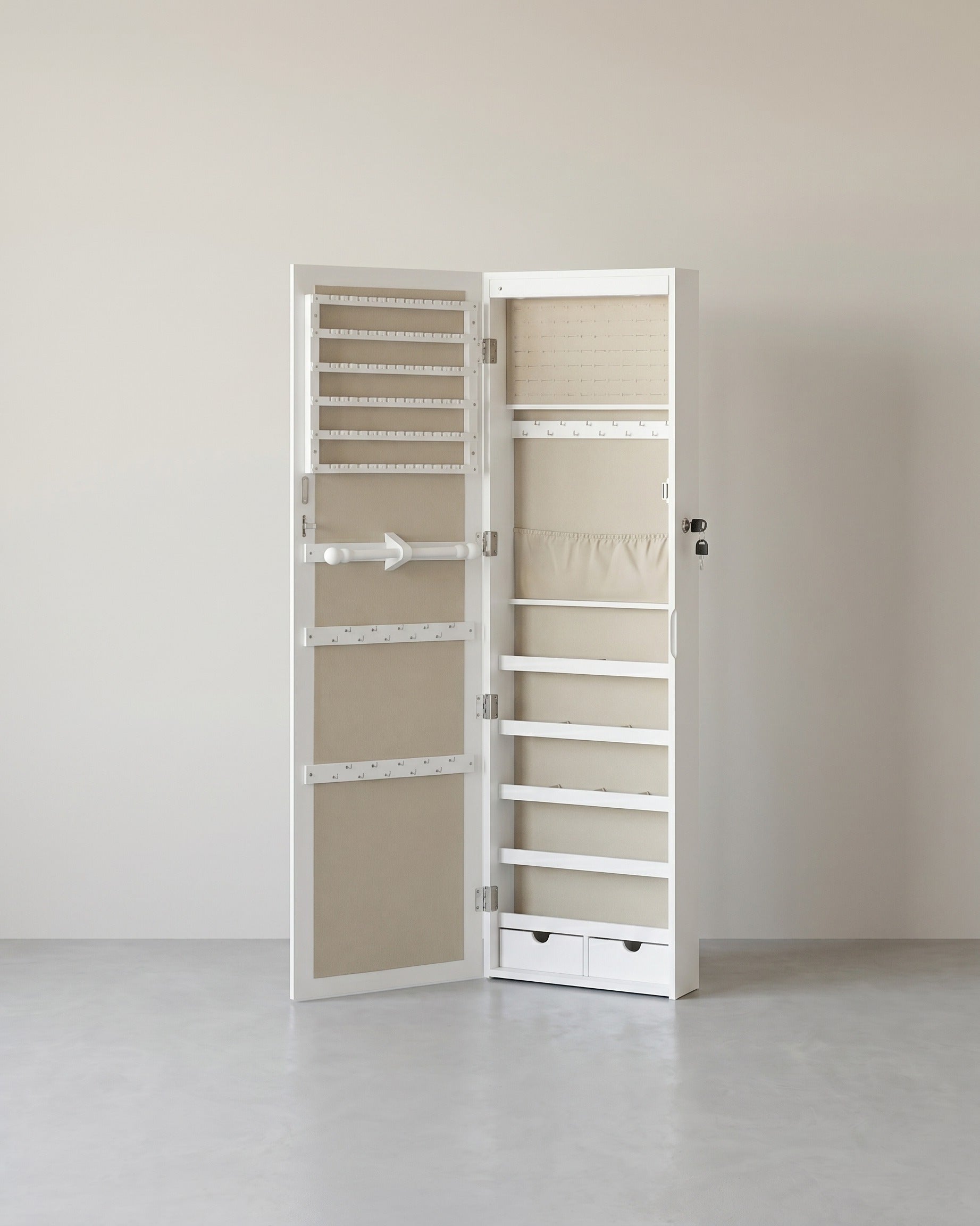 Hanggende Sieradenspiegelkast met Opbergruimte - Elegant & Functioneel - De Vries Meubels