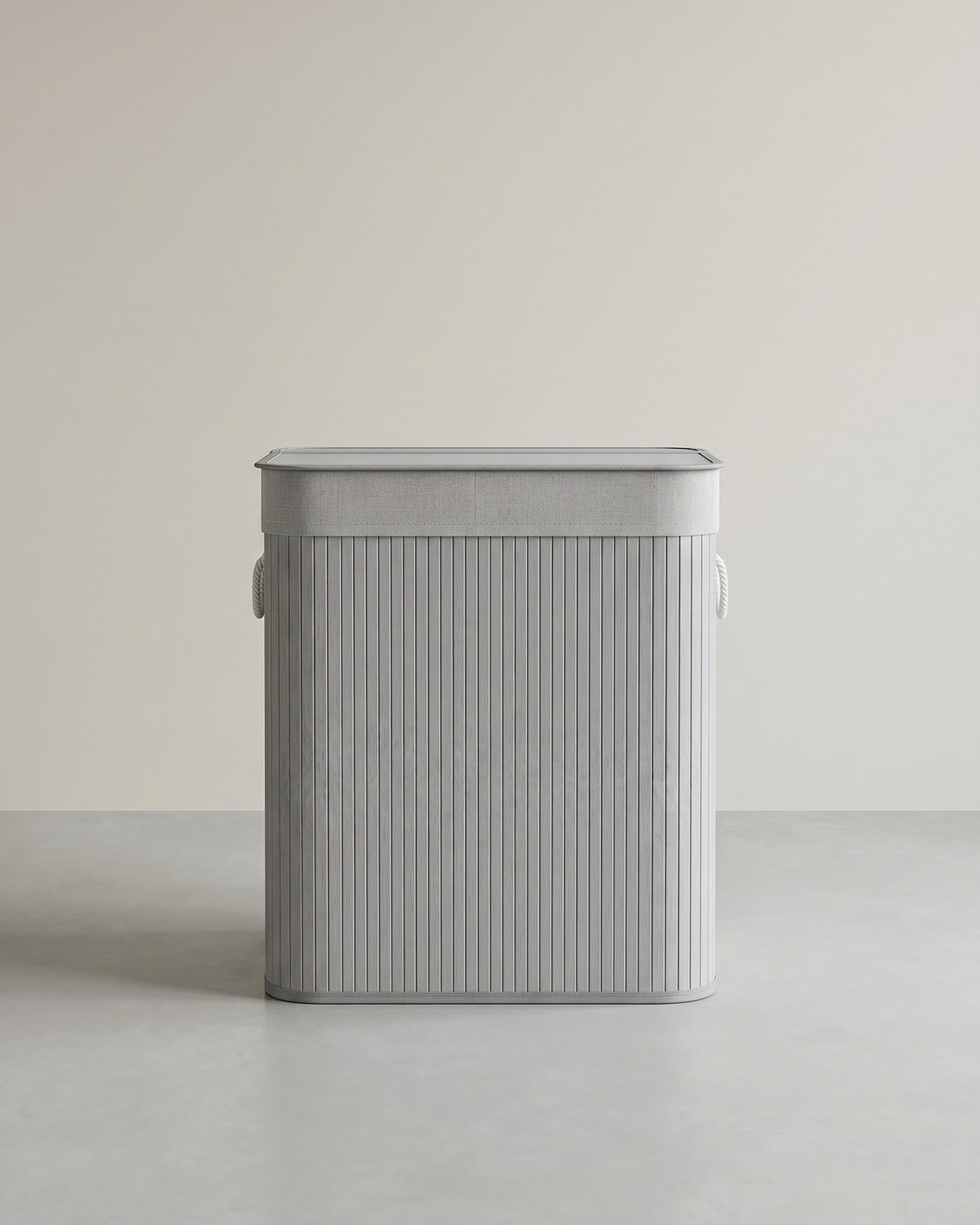 Bamboe Wasmand met Deksel en 3 Vakken - 150 Liter
