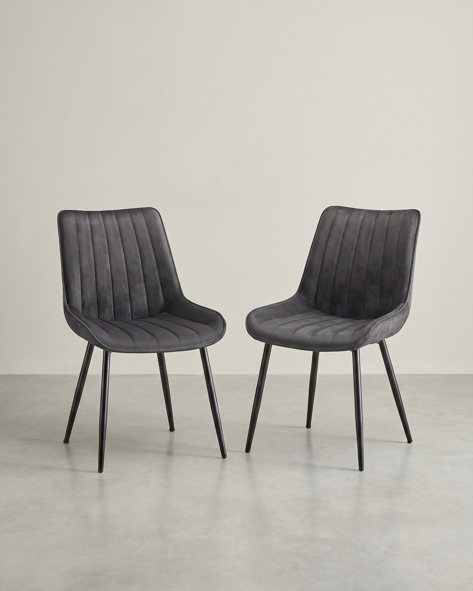Eetkamerstoel Set Van 2 – Ergonomisch Ontwerp – Comfortabele Bekleding – Stalen Poten