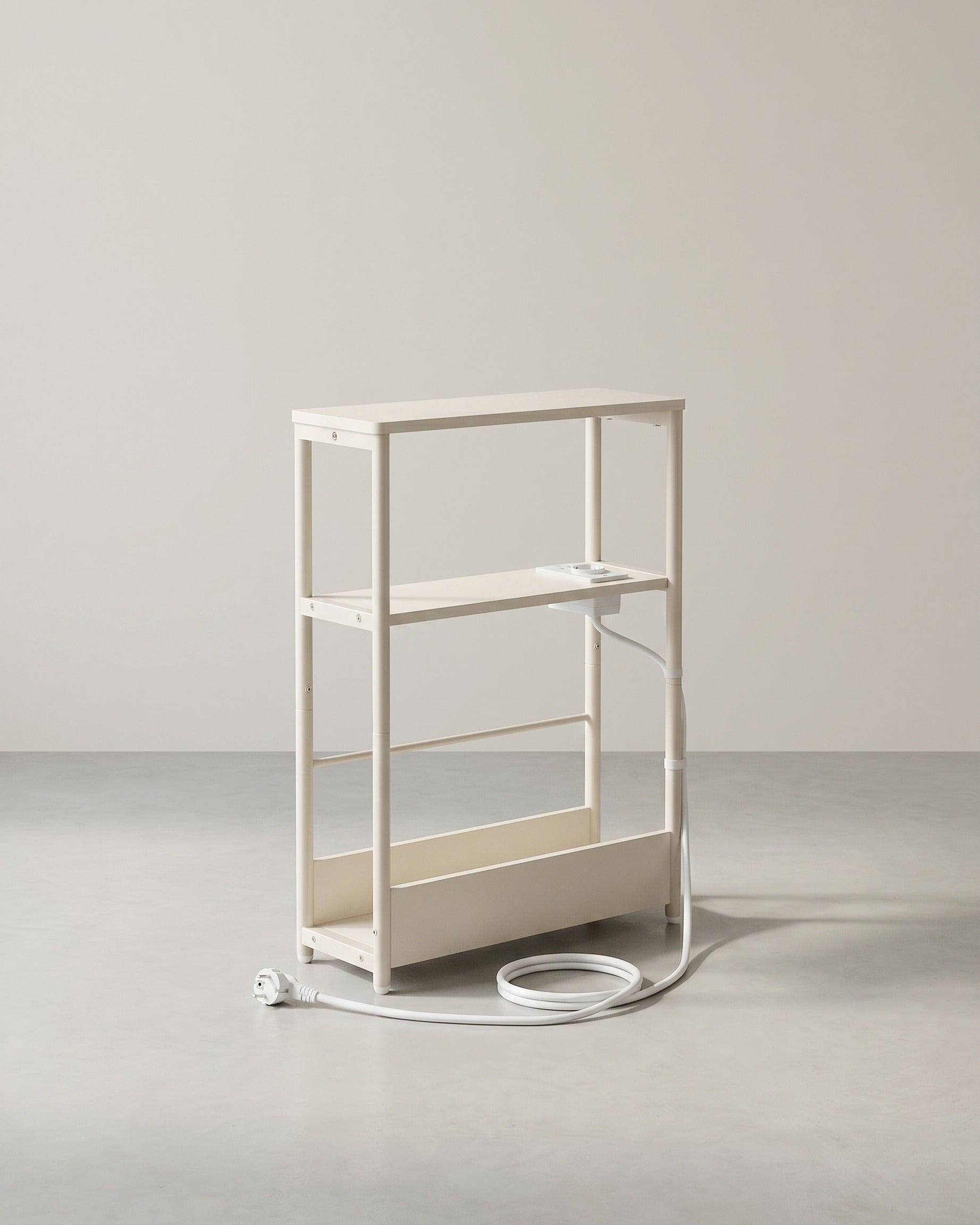Bijzettafel – Smal – 3 Planken – Oplaadfunctie