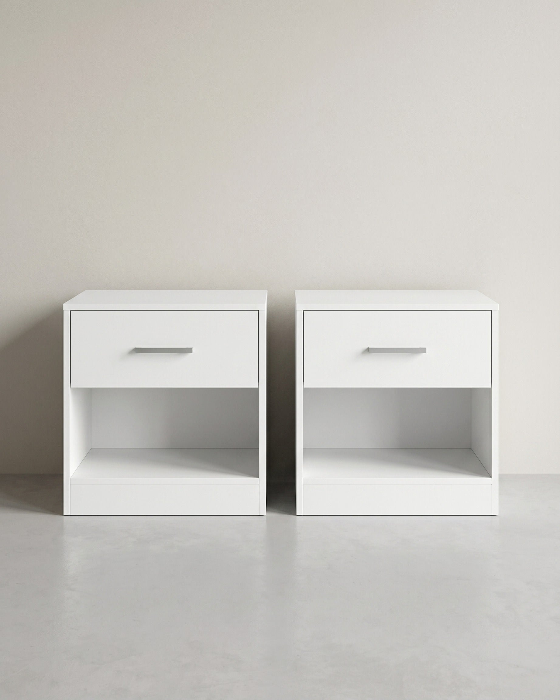 Bedkasten – Nachtkastje – Set van 2 – Bijzettafel – Met Lade – Open Vak