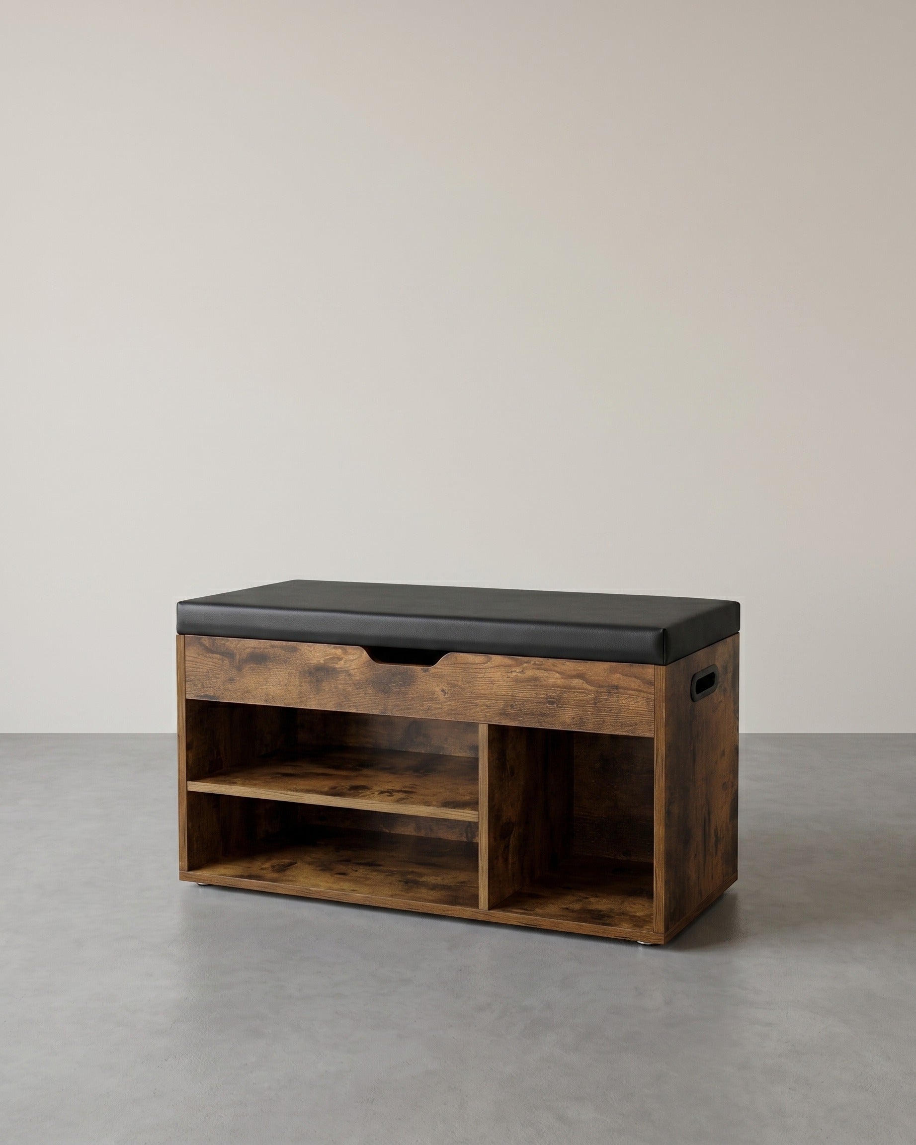 Schoenenbank met Zitkussen – Opbergmeubel voor Hal of Slaapkamer – Schoenenrek met Lade en Planken