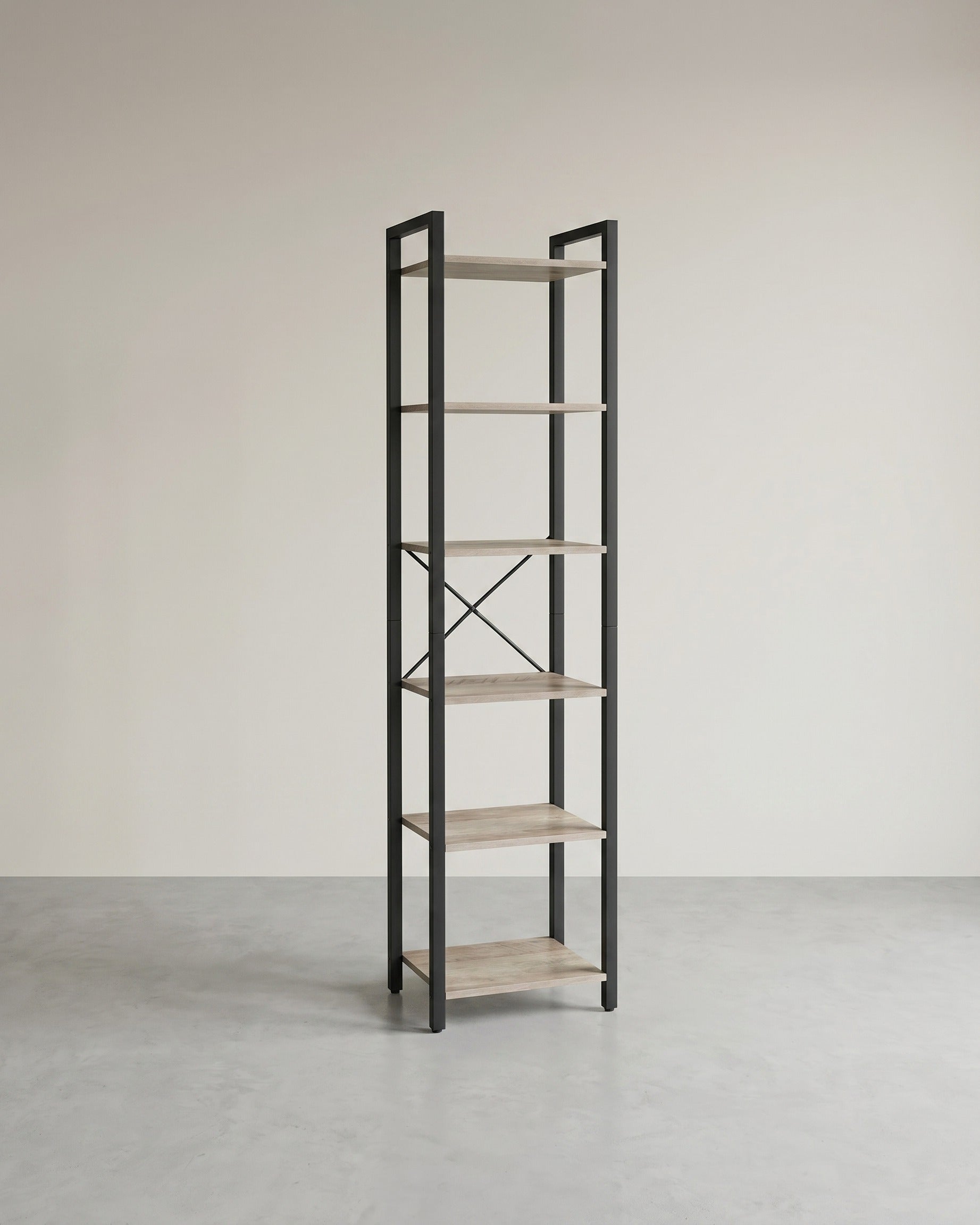 Boekenkast Industrieel - 6 Niveaus - Stabiel Metalen Frame