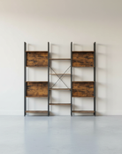 Boekenkast Industrieel - Ladderrek - 14 Planken - Stabiel Metalen Frame - De Vries Meubels