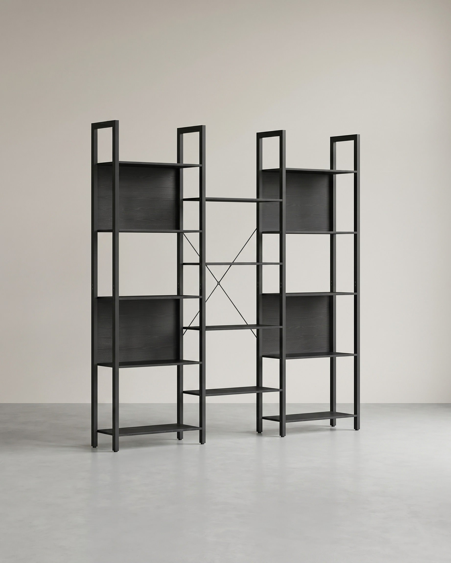 Boekenkast Industrieel - Ladderrek - 14 Planken - Stabiel Metalen Frame
