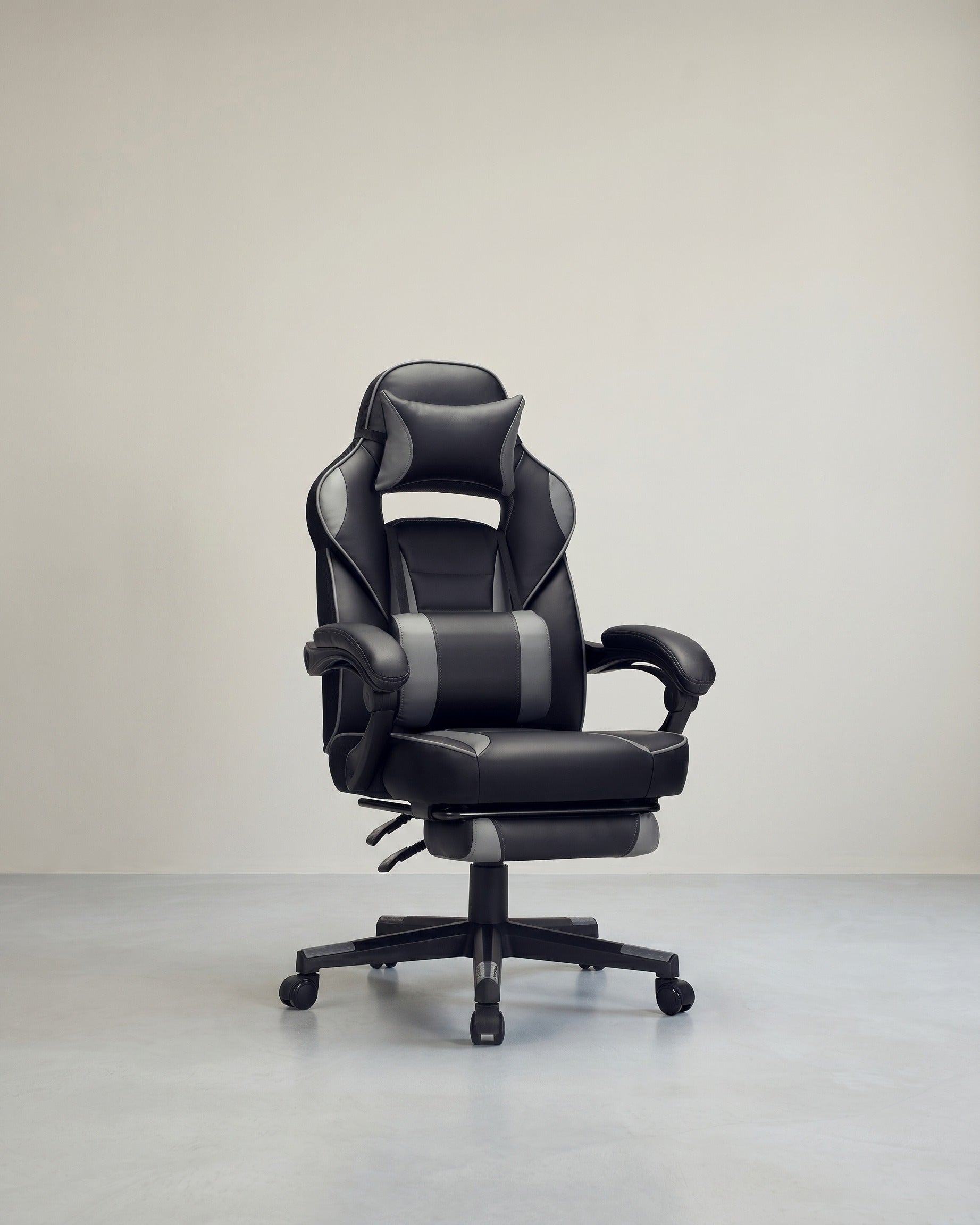 Gamestoel - Ergonomische Gamingstoel - Verstelbaar Bureaustoel - Hoofdkussen en Voetensteun