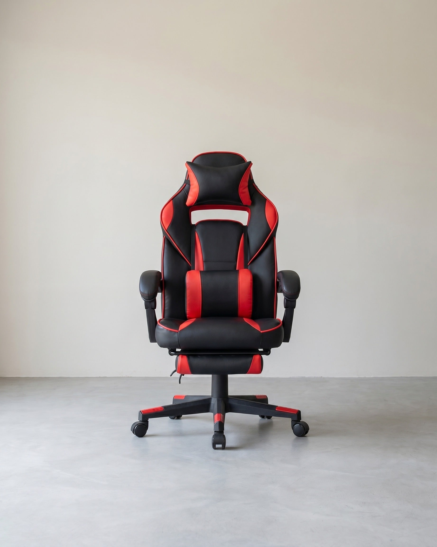Gamestoel - Ergonomische Gamingstoel - Verstelbaar Bureaustoel - Hoofdkussen en Voetensteun