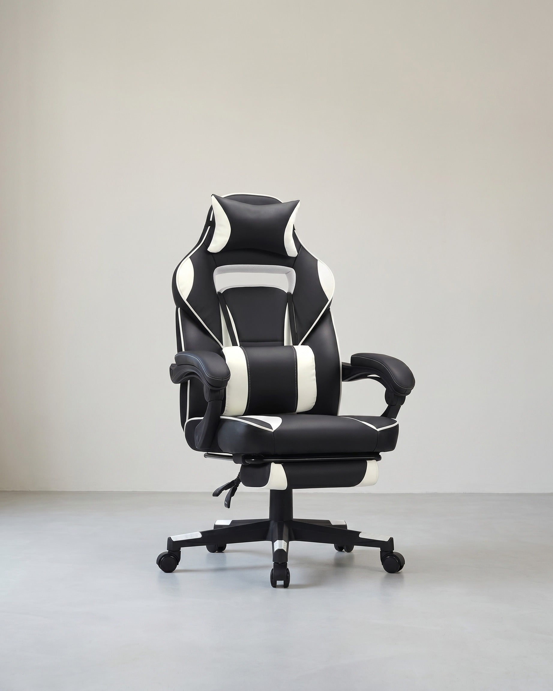 Gamestoel - Ergonomische Gamingstoel - Verstelbaar Bureaustoel - Hoofdkussen en Voetensteun