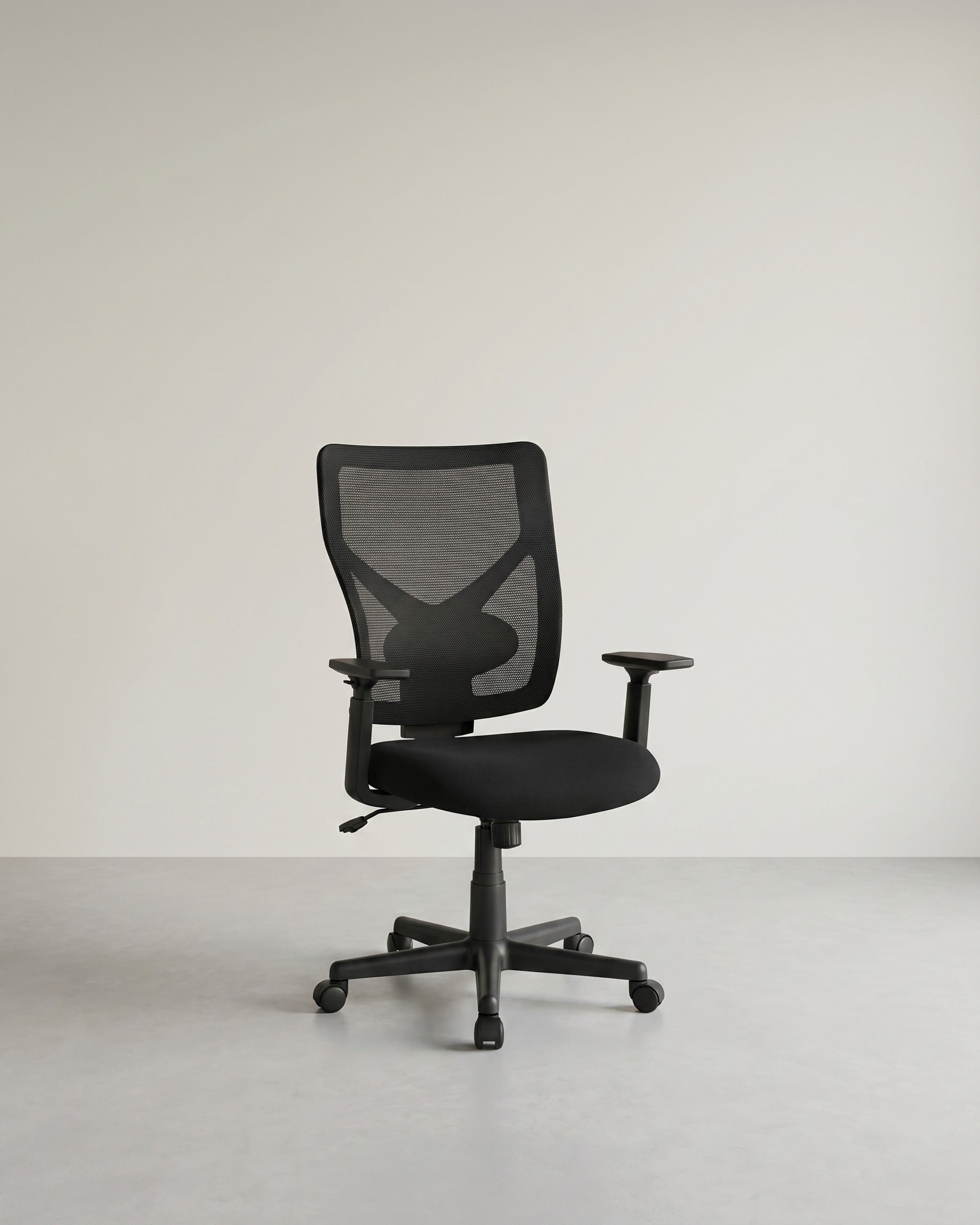 Bureaustoel - Ergonomische Kantoorstoel met Kantelmechanisme - Verstelbare armleuningen - Mesh - De Vries Meubels