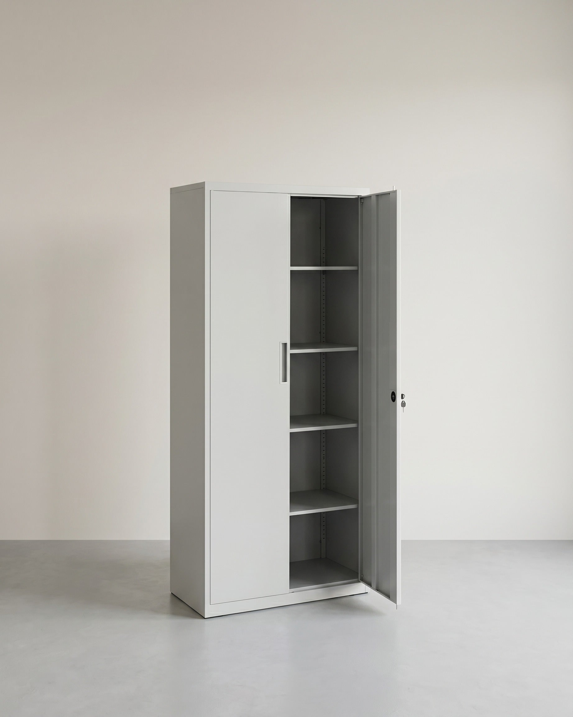 Metalen Archiefkast - 180 cm Hoog - Slot & Sleutels - Verstelbare Planken