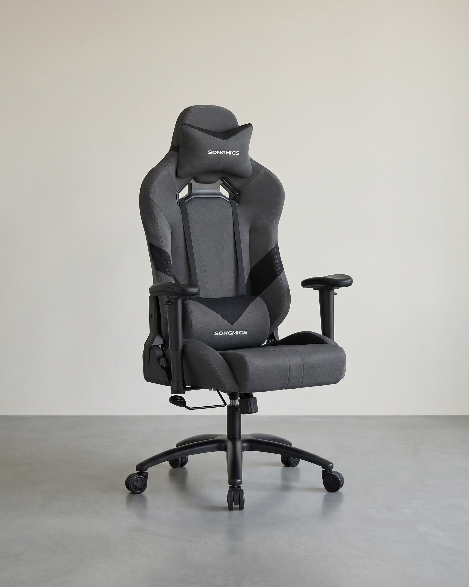 Ergonomische Gamingstoel - Verstelbaar Bureaustoel - Grijs - De Vries Meubels