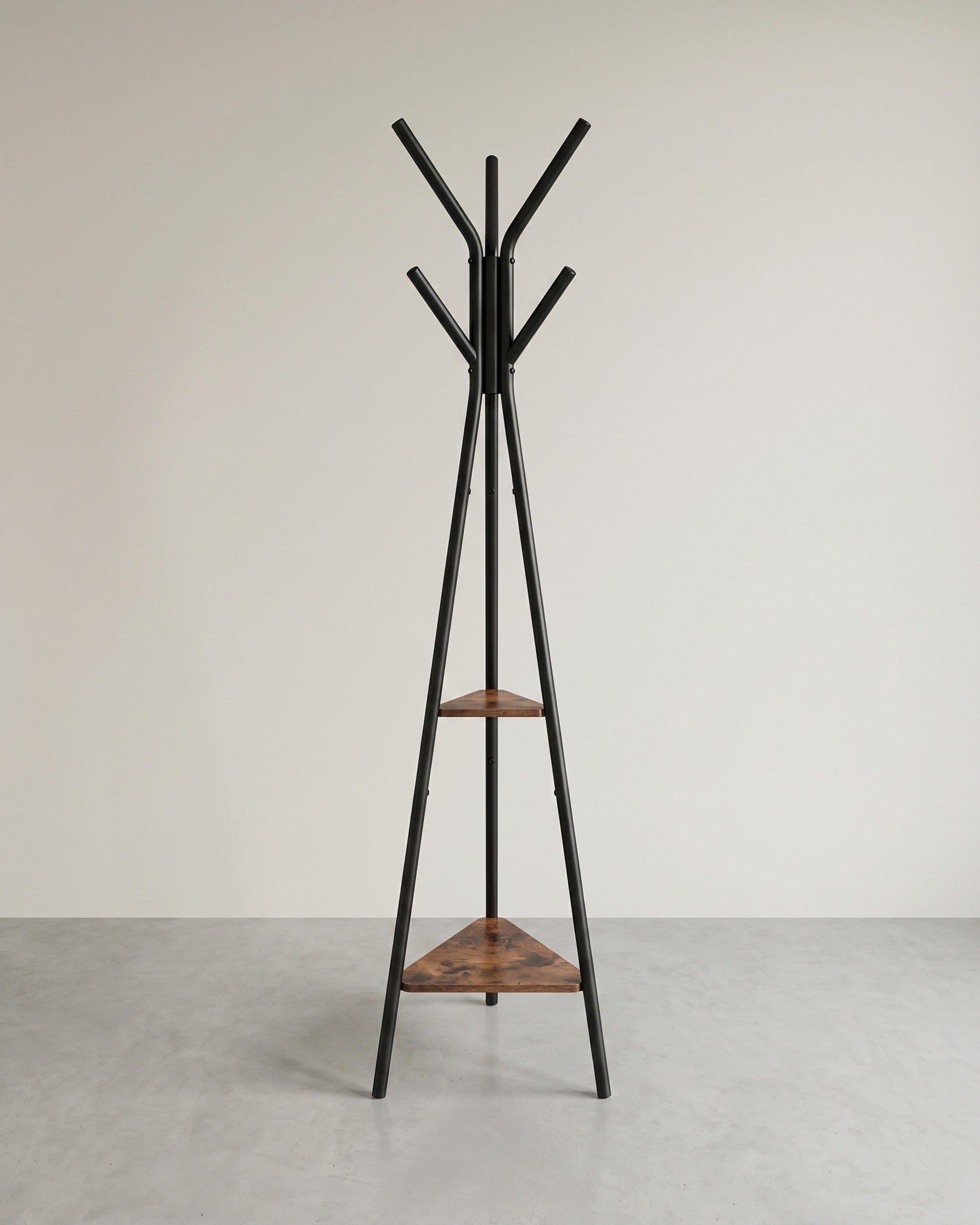 Garderobestandaard met Houten Legplanken – Minimalistisch Design – Stabiel & Ruimtebesparend