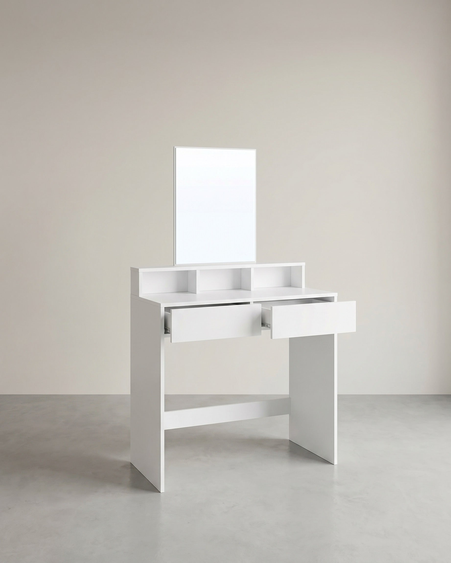 Kaptafel met Laden - Make - up Tafel - Wit - De Vries Meubels