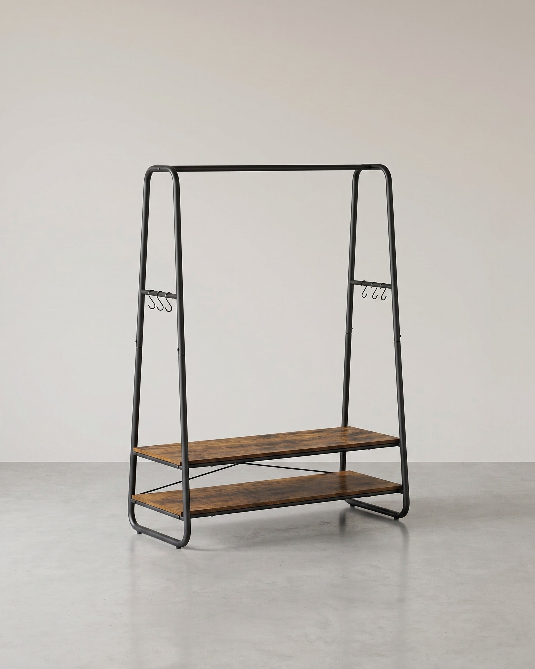 Kledingrek met Legplanken – Industrieel Design – Vrijstaand – 100 cm Breed
