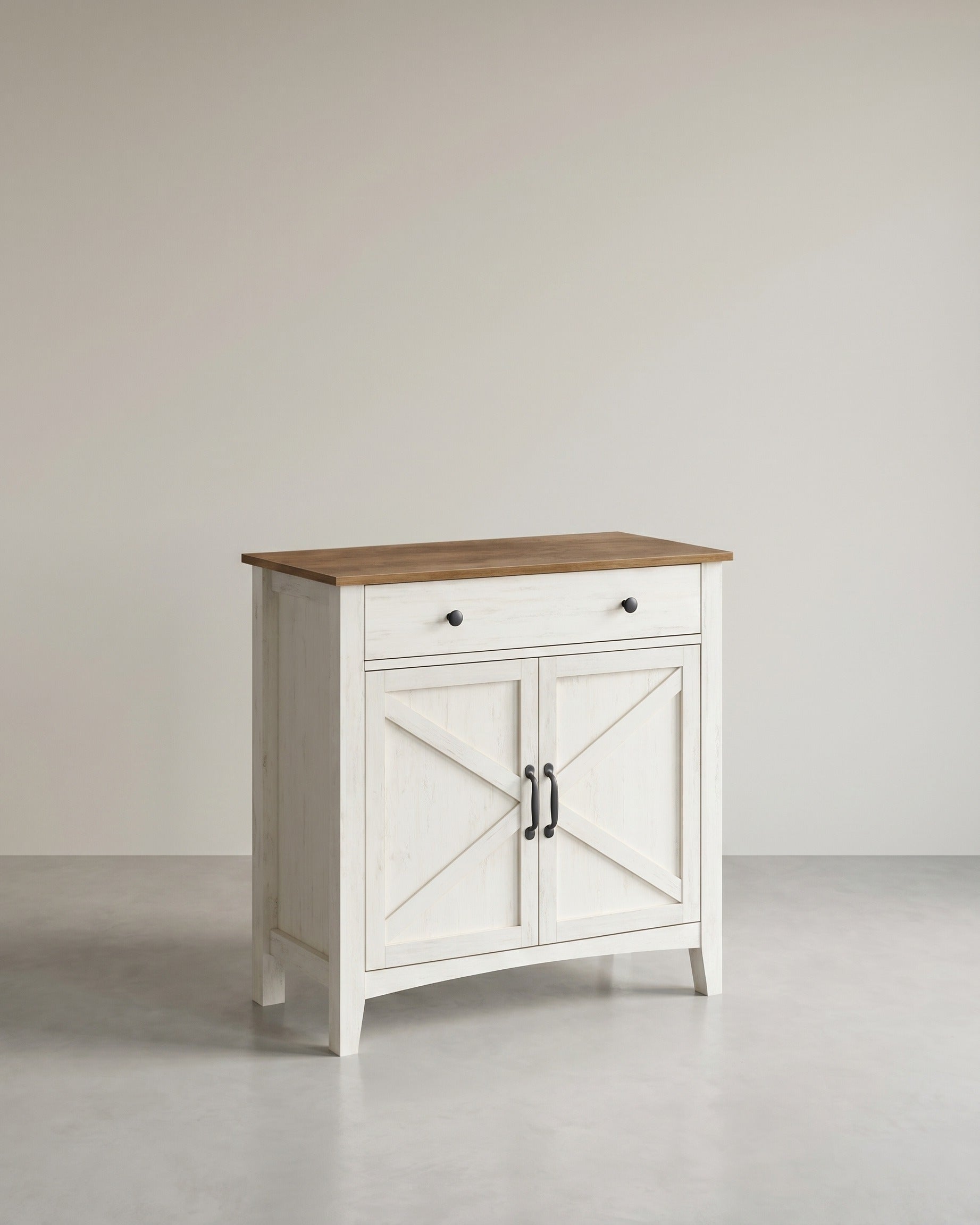 Dressoir met Deurtjes en Lade – Landhuisstijl – Keukenkast met Verstelbare Planken