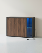 Opbergkast met LED - verlichting - Dressoir met Open & Gesloten Vakken - De Vries Meubels