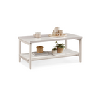 BOHO Coffee Table - Rattan Shelf - MDF Top - Rectangular Design