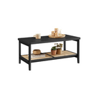 BOHO Coffee Table - Rattan Shelf - MDF Top - Rectangular Design