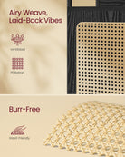 BOHO Tall Bookcase, Rattan Cabinet, Narrow/Wide, Open/Enclosed Storage