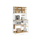 Baker's Rack, Power Strip, Coffee Bar, Fabric Drawer, Hooks, Adjustable Shelves